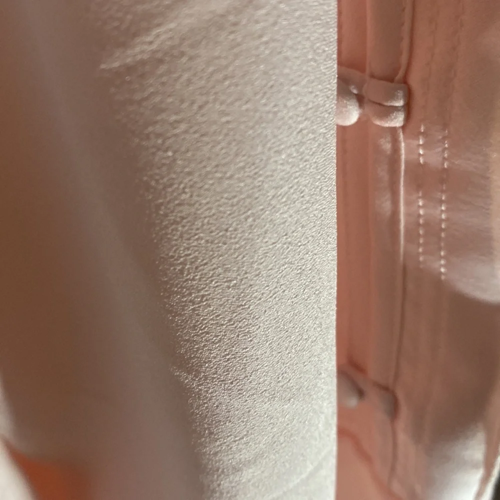 NWT LANE BRYANT PALE PINK BUTTON SLEEVE TIE BACK TOP-SIZE-26/28 - Picture 4 of 12